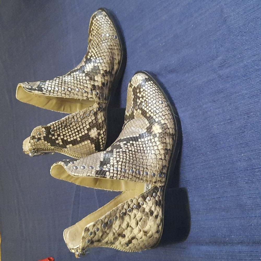Steve Madden snake skin booties